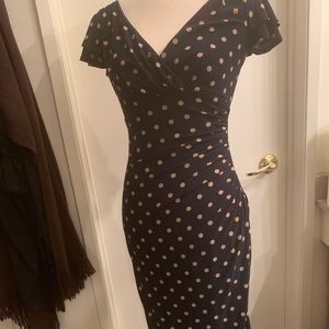 Ralph Lauren size 2 Midi Polka Dot Dress